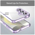 For Samsung Galaxy S25 5G / S24 5G PC Hybrid TPU Airbag Shockproof Phone Case(Transparent Purple) - 3