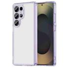 For Samsung Galaxy S25 Ultra 5G PC Hybrid TPU Airbag Shockproof Phone Case(Transparent Purple) - 1
