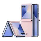 For Samsung Galaxy Z Flip7 5G DUX DUCIS Bril Series PU + TPU Phone Case(Pink) - 1