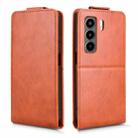 For itel Power 70 Magnetic Vertical Flip Leather Phone Case with Buckle(Brown) - 2