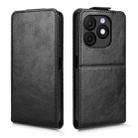 For itel Zeno 10 Magnetic Vertical Flip Leather Phone Case with Buckle(Black) - 2