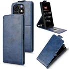 For itel Zeno 10 Magnetic Vertical Flip Leather Phone Case with Buckle(Blue) - 1
