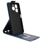 For itel Zeno 10 Magnetic Vertical Flip Leather Phone Case with Buckle(Blue) - 3