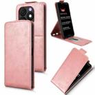 For itel Zeno 10 Magnetic Vertical Flip Leather Phone Case with Buckle(Rose Gold) - 1