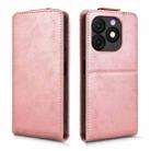 For itel Zeno 10 Magnetic Vertical Flip Leather Phone Case with Buckle(Rose Gold) - 2