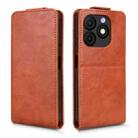 For itel Zeno 10 Magnetic Vertical Flip Leather Phone Case with Buckle(Brown) - 2