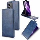 For itel City 100 Magnetic Vertical Flip Leather Phone Case with Buckle(Blue) - 1