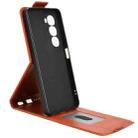 For itel City 100 Magnetic Vertical Flip Leather Phone Case with Buckle(Brown) - 3