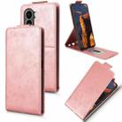 For itel A95 5G Magnetic Vertical Flip Leather Phone Case with Buckle(Rose Gold) - 1