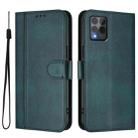For T-Mobile REVVL 6 Pro 5G / REVVL 6x Pro Line Splicing Buckle Retro Leather Phone Case(Dark Green) - 2