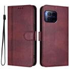 For T-Mobile REVVL 7 Pro 5G / T Phone 2 Pro 5G Line Splicing Buckle Retro Leather Phone Case(Wine Red) - 2