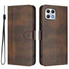 For T-Mobile REVVL 7 5G / T Phone 2 5G Line Splicing Buckle Retro Leather Phone Case(Brown) - 2