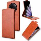 For OPPO Find N5 Magnetic Vertical Flip Leather Phone Case with Buckle(Brown) - 1