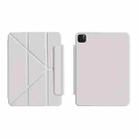 For iPad Air 13 2025 / 2024 / Pro 12.9 WIWU Smart Magnetic Double-sided Clip Leather Tablet Case(Grey) - 1