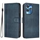 For Oukitel C32 Line Splicing Buckle Retro Leather Phone Case(Dark Blue) - 2