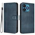 For Oukitel C51 Line Splicing Buckle Retro Leather Phone Case(Dark Blue) - 2