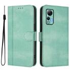 For Ulefone Note 14 Line Splicing Buckle Retro Leather Phone Case(Mint Green) - 2