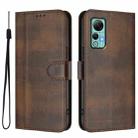 For Ulefone Note 14 Line Splicing Buckle Retro Leather Phone Case(Brown) - 2