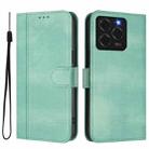 For Ulefone Note 20 Pro Line Splicing Buckle Retro Leather Phone Case(Mint Green) - 2