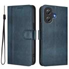 For Ulefone Note 21 Line Splicing Buckle Retro Leather Phone Case(Dark Blue) - 2