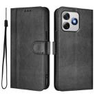 For Ulefone Note 18 Ultra / 18 Pro Line Splicing Buckle Retro Leather Phone Case(Black) - 2