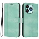 For UMIDIGI A15 / A15C / A15T Line Splicing Buckle Retro Leather Phone Case(Mint Green) - 2