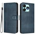 For UMIDIGI A15 / A15C / A15T Line Splicing Buckle Retro Leather Phone Case(Dark Blue) - 2