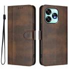 For UMIDIGI A15 / A15C / A15T Line Splicing Buckle Retro Leather Phone Case(Brown) - 2