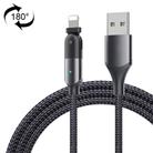 FXCL-WY0G 2.4A USB to 8 Pin 180 Degree Rotating Elbow Charging Cable, Length:1.2m(Grey) - 1