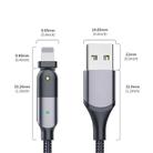 FXCL-WY0G 2.4A USB to 8 Pin 180 Degree Rotating Elbow Charging Cable, Length:1.2m(Grey) - 11