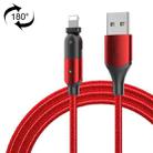 FXCL-WY09 2.4A USB to 8 Pin 180 Degree Rotating Elbow Charging Cable, Length:1.2m(Red) - 1