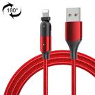 FXCL-WYA09 2.4A USB to 8 Pin 180 Degree Rotating Elbow Charging Cable, Length:2m(Red) - 1