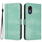 For Samsung Galaxy Xcover 5 Line Splicing Buckle Retro Leather Phone Case(Mint Green) - 2
