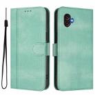 For Samsung Galaxy Xcover 6 Pro Line Splicing Buckle Retro Leather Phone Case(Mint Green) - 2
