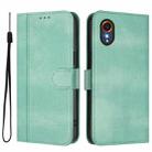 For Samsung Galaxy Xcover 7 5G Global Line Splicing Buckle Retro Leather Phone Case(Mint Green) - 2