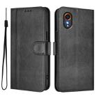 For Samsung Galaxy Xcover 7 5G Global Line Splicing Buckle Retro Leather Phone Case(Black) - 2