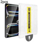 For iPad Air 13 2024 / iPad Pro 13 2024 2pcs Dust-Free Easy Install HD Tempered Glass Film - 1