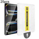For iPad Air 13 2024 / iPad Pro 13 2024 25pcs Dust-Free Easy Install HD Tempered Glass Film - 1