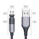 FXCM-WY0G 2.4A USB to Micro USB 180 Degree Rotating Elbow Charging Cable, Length:1.2m(Grey) - 9