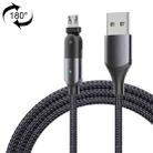 FXCM-WYA0G 2.4A USB to Micro USB 180 Degree Rotating Elbow Charging Cable, Length:2m(Grey) - 1