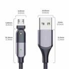 FXCM-WYA0G 2.4A USB to Micro USB 180 Degree Rotating Elbow Charging Cable, Length:2m(Grey) - 9