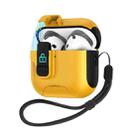 For AirPods 2 / 1 Automatic Pop-up Cover Holder Earphone Case with Switch Lock(Yellow) - 1