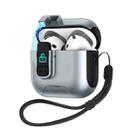 For AirPods 4 Automatic Pop-up Cover Holder Earphone Case with Switch Lock(Grey) - 1
