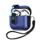 For AirPods 4 Automatic Pop-up Cover Holder Earphone Case with Switch Lock(Dark Blue) - 1