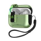 For AirPods Pro 2 Automatic Pop-up Cover Holder Earphone Case with Switch Lock(Army Green) - 1