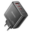Yesido YC142 PD100W 2 USB-C , USB-A Three Ports GaN Fast Charger, Plug:EU Plug(Black) - 1