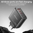 Yesido YC142 PD100W 2 USB-C , USB-A Three Ports GaN Fast Charger, Plug:EU Plug(Black) - 2