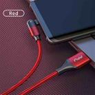 ZFXCT-WY09 3A USB to USB-C / Type-C 180 Degree Rotating Elbow Charging Cable, Length:1.2m(Red) - 8