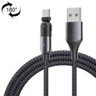 ZFXCT-WYA0G 3A USB to USB-C / Type-C 180 Degree Rotating Elbow Charging Cable, Length:2m(Grey) - 1