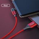 ZFXCT-WYA09 3A USB to USB-C / Type-C 180 Degree Rotating Elbow Charging Cable, Length:2m(Red) - 8